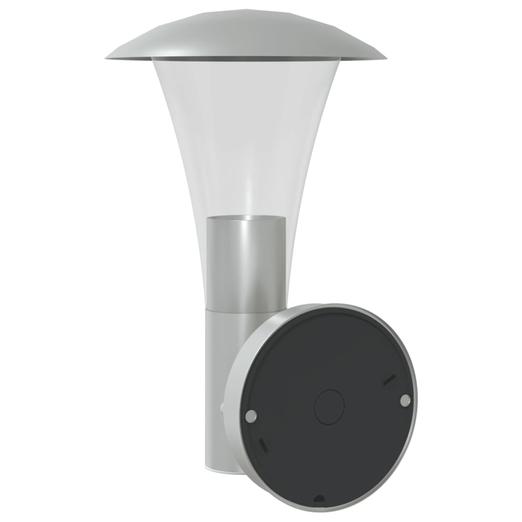 Outdoor Wall Light Silver Stainless Steel