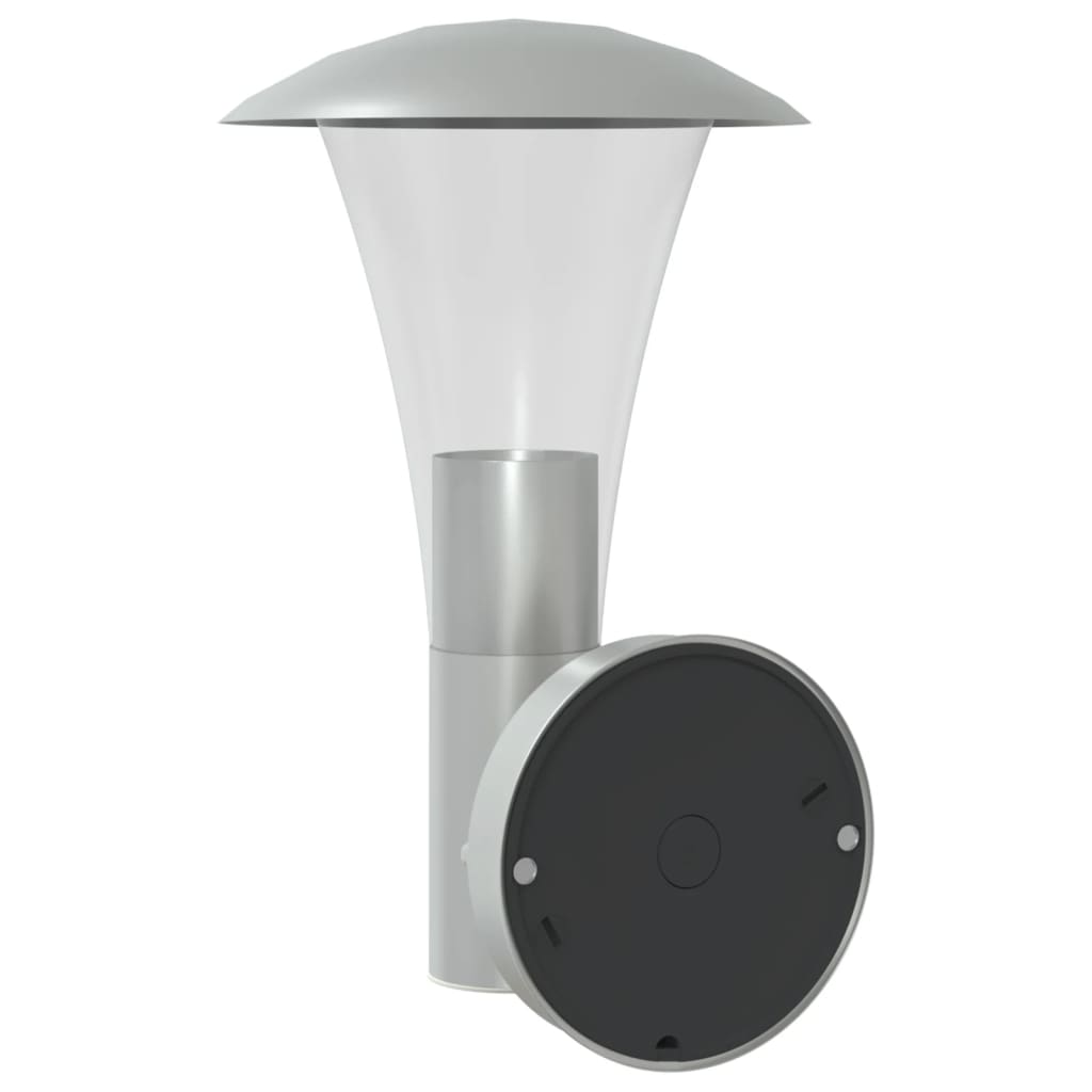 Outdoor Wall Light with Sensor Silver Stainless Steel