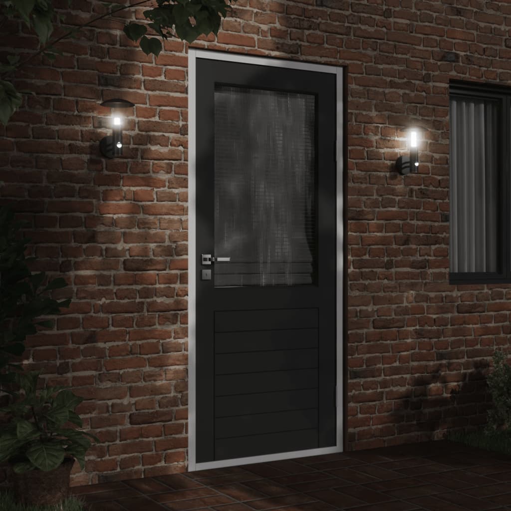 Outdoor Wall Light with Sensor Black Stainless Steel