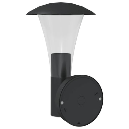 Outdoor Wall Light with Sensor Black Stainless Steel