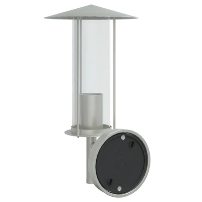 Outdoor Wall Light Silver Stainless Steel