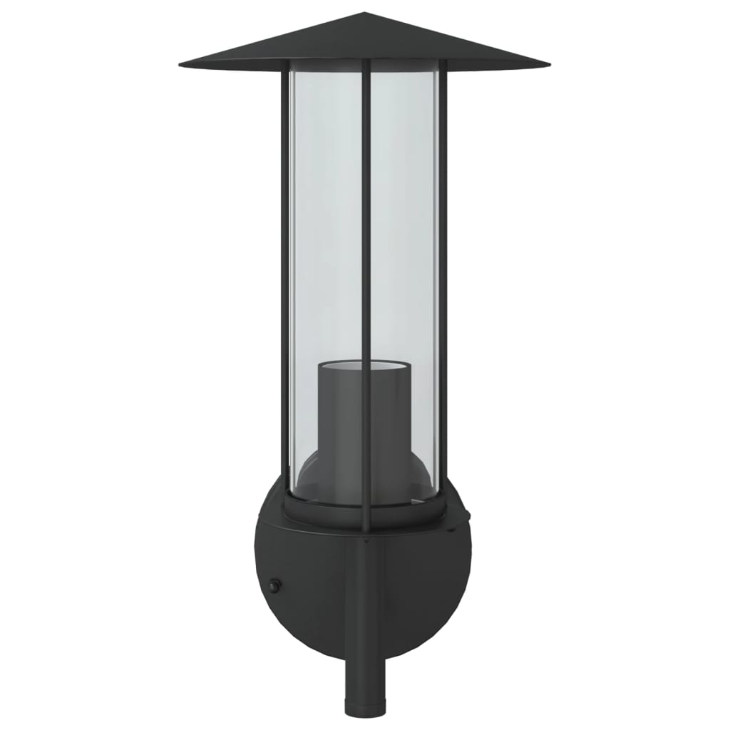 Outdoor Wall Lights 2pcs Black Stainless Steel