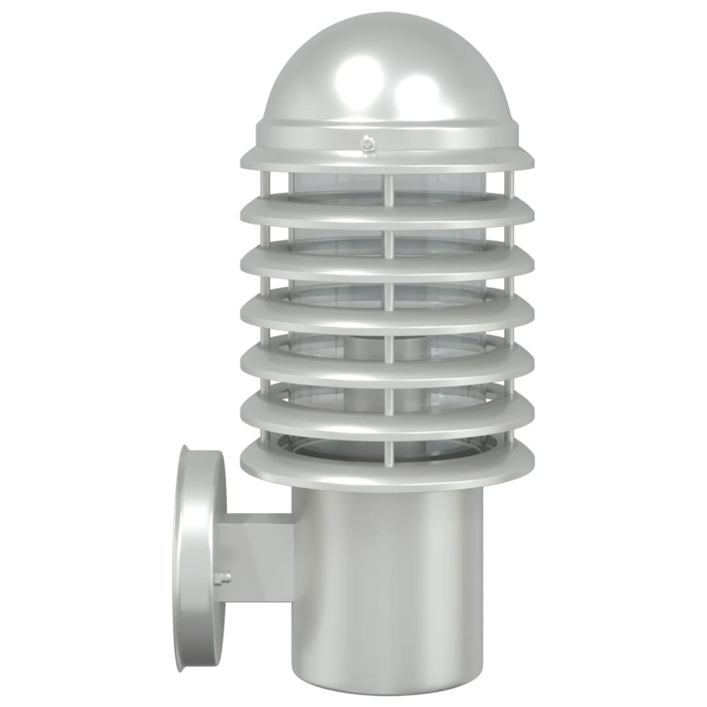 Outdoor Wall Light Silver Stainless Steel