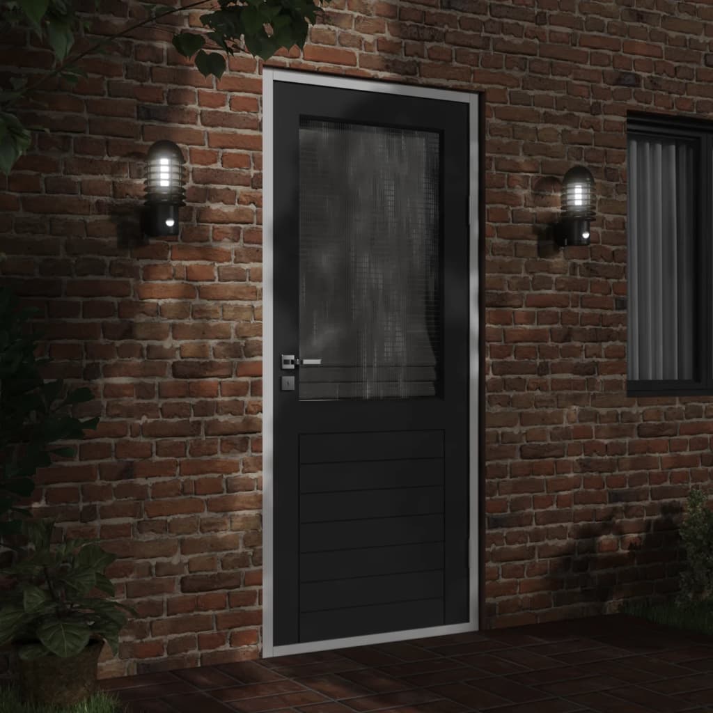 Outdoor Wall Light with Sensor Black Stainless Steel