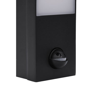 Outdoor LED Wall Lights with Sensors 2pcs Black Die-cast Aluminium