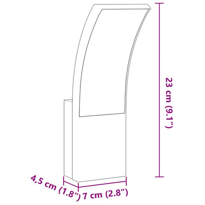 Outdoor LED Wall Lights 2pcs White Die-cast Aluminium