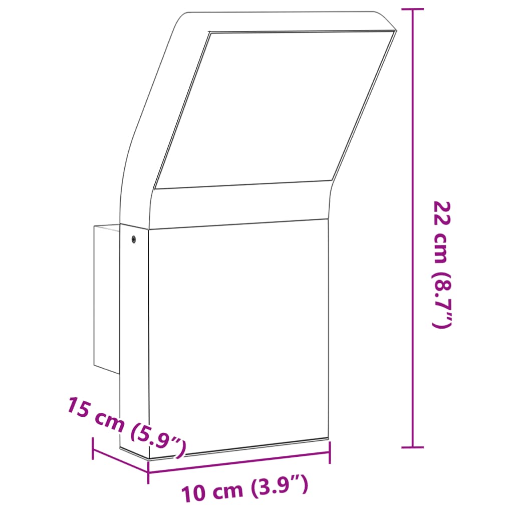 Outdoor LED Wall Light White Die-cast Aluminium