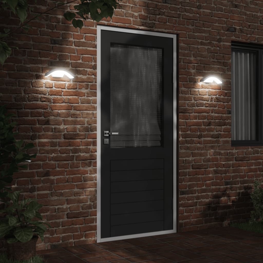 Outdoor LED Wall Light with Sensor White Die-cast Aluminium