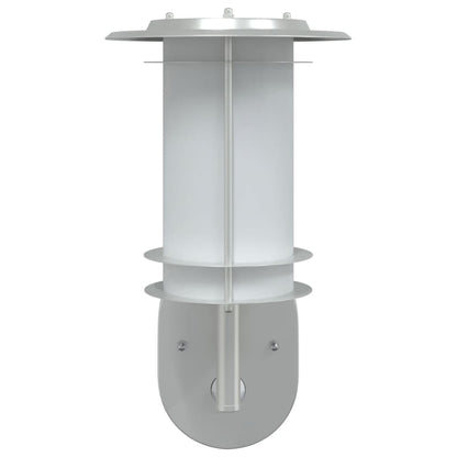 Outdoor Wall Light with Sensor Silver Stainless Steel