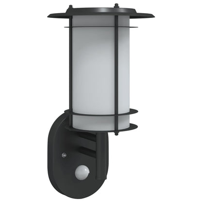 Outdoor Wall Light with Sensor Black Stainless Steel