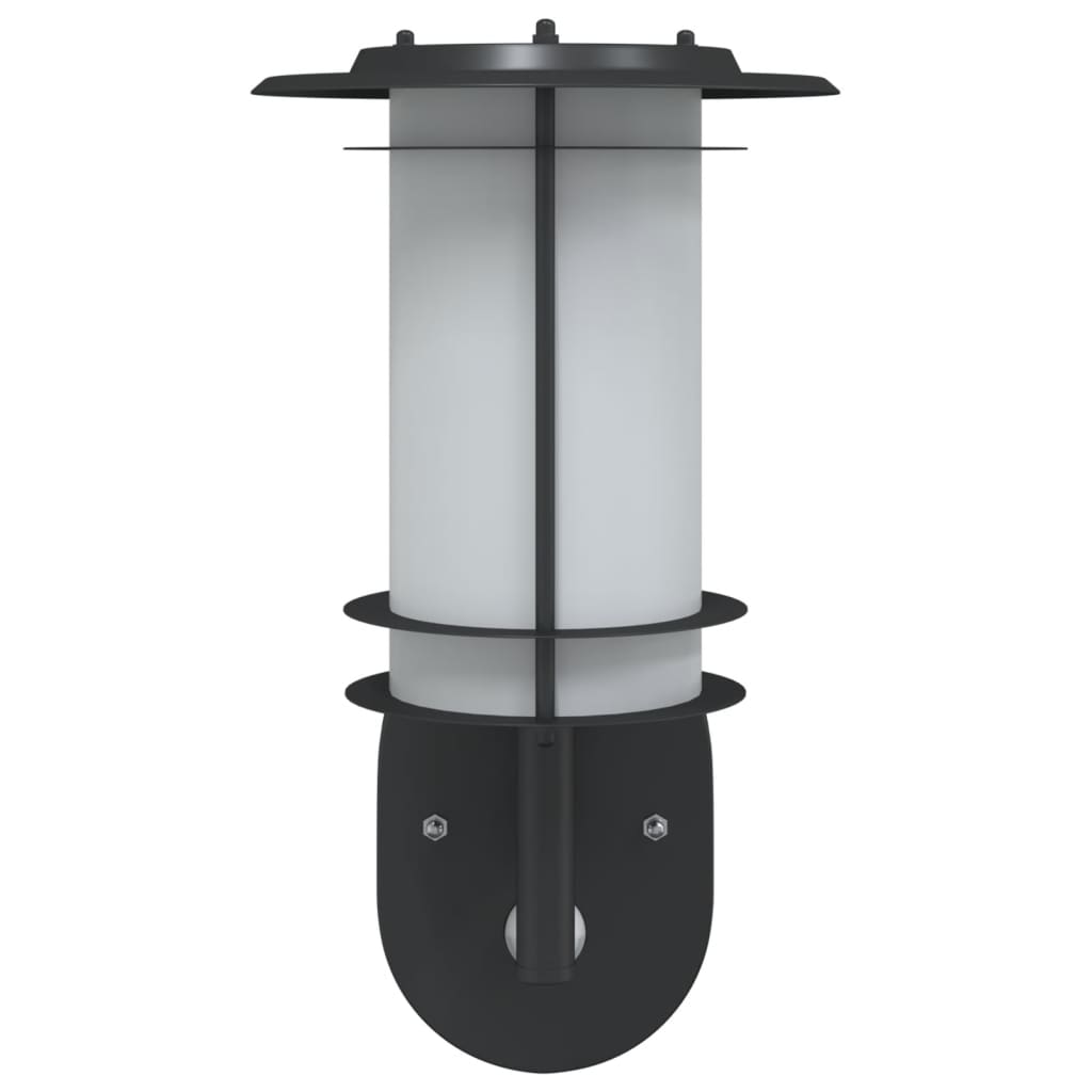 Outdoor Wall Light with Sensor Black Stainless Steel