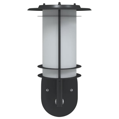 Outdoor Wall Light with Sensor Black Stainless Steel