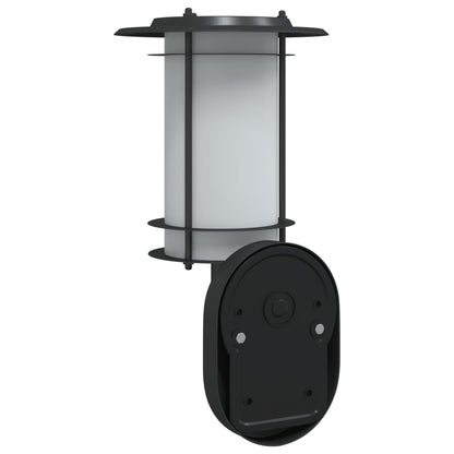 Outdoor Wall Light with Sensor Black Stainless Steel