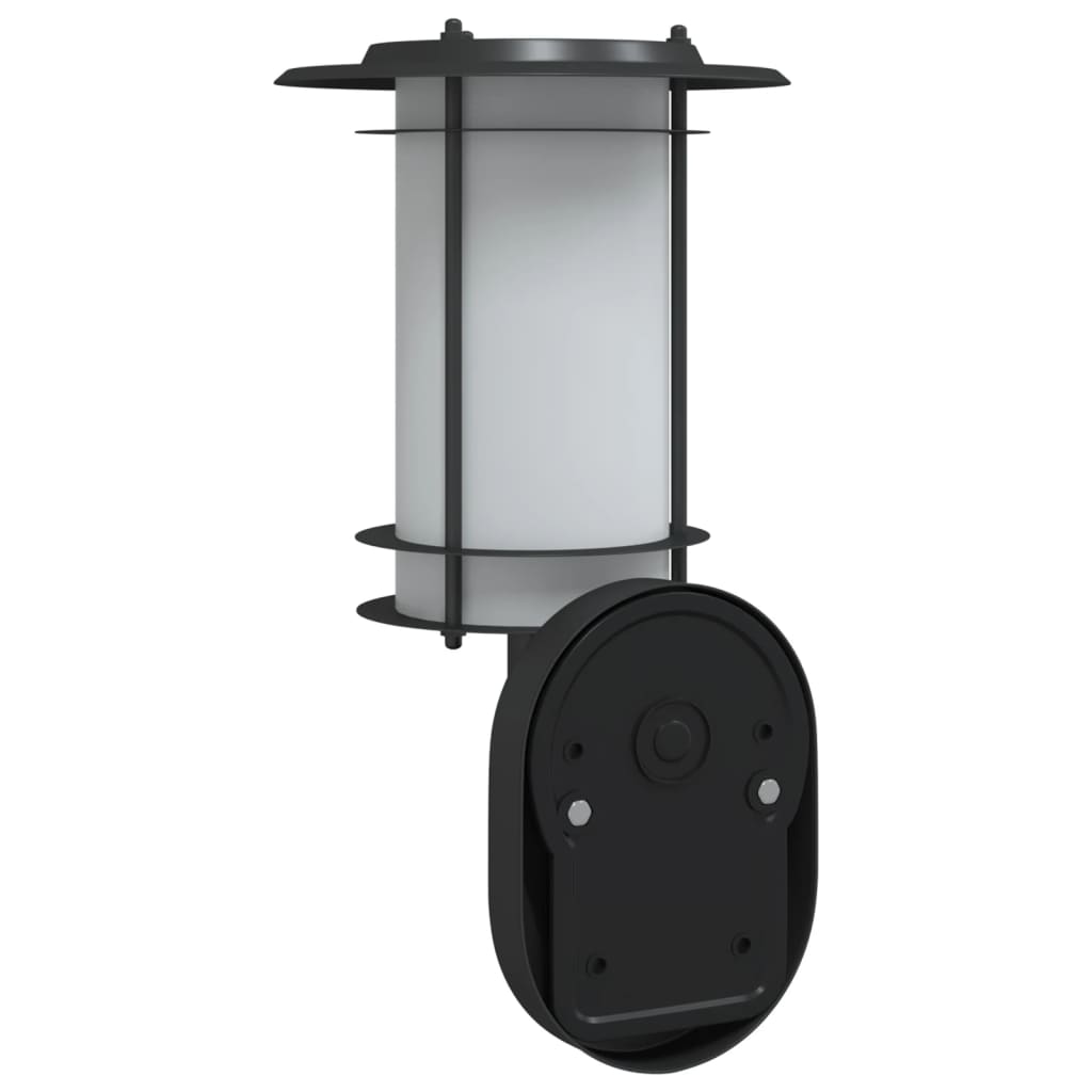 Outdoor Wall Lights with Sensors 2pcs Black Stainless Steel