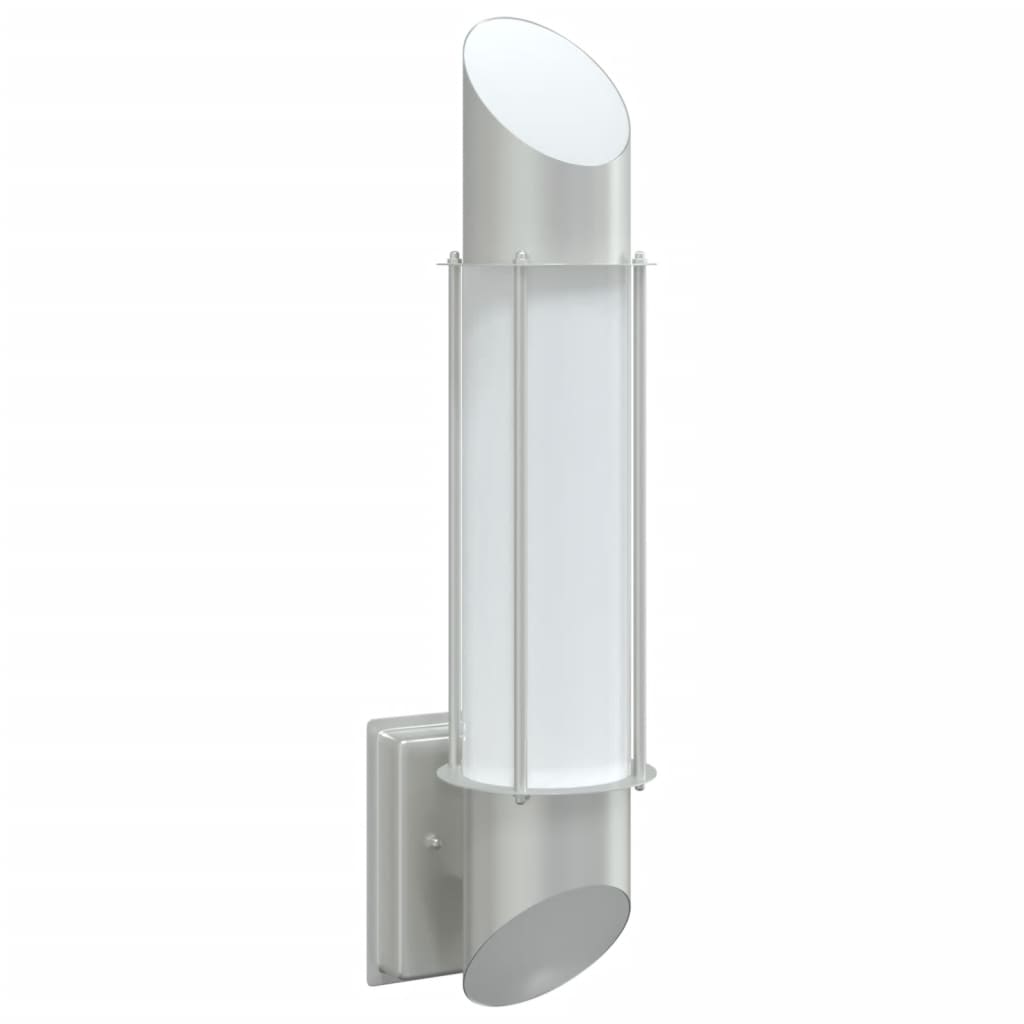 Outdoor Wall Light Silver Stainless Steel