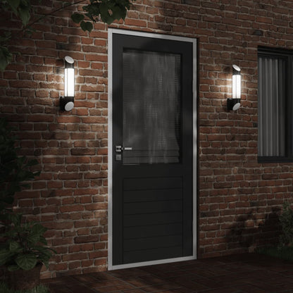 Outdoor Wall Lights 2pcs Black Stainless Steel