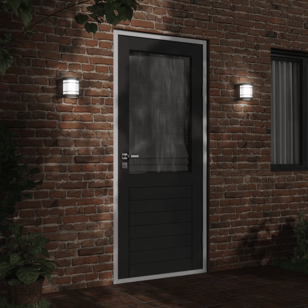 Outdoor Wall Light Black Stainless Steel