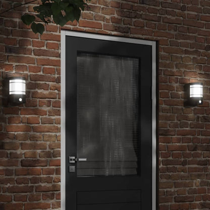 Outdoor Wall Light with Sensor Black Stainless Steel