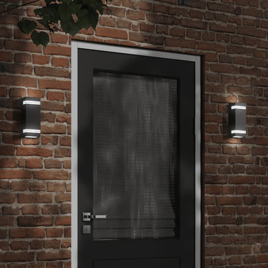 Outdoor Wall Light Black Stainless Steel