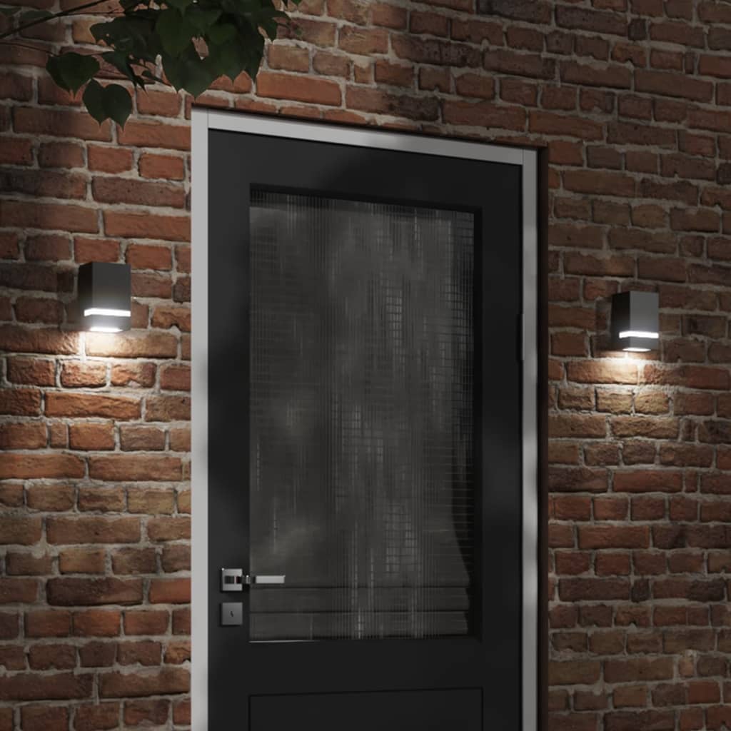 Outdoor Wall Light Black Stainless Steel