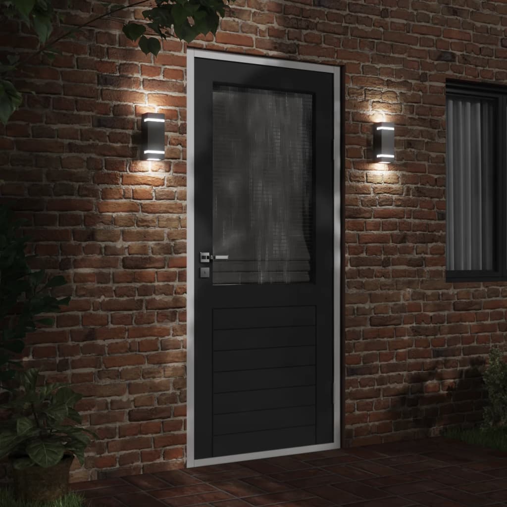 Outdoor Wall Light Black Stainless Steel