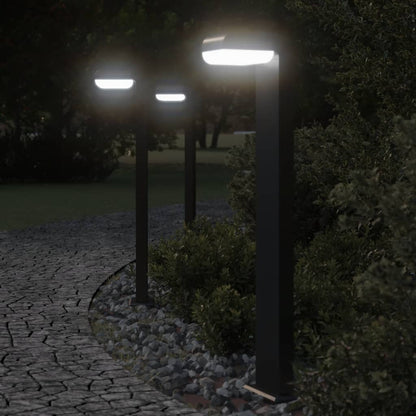 Outdoor Floor Lamps 3pcs Black 80 cm Die-cast Aluminium