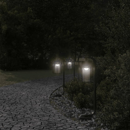 Outdoor Floor Lamps 3pcs Black 60 cm Stainless Steel