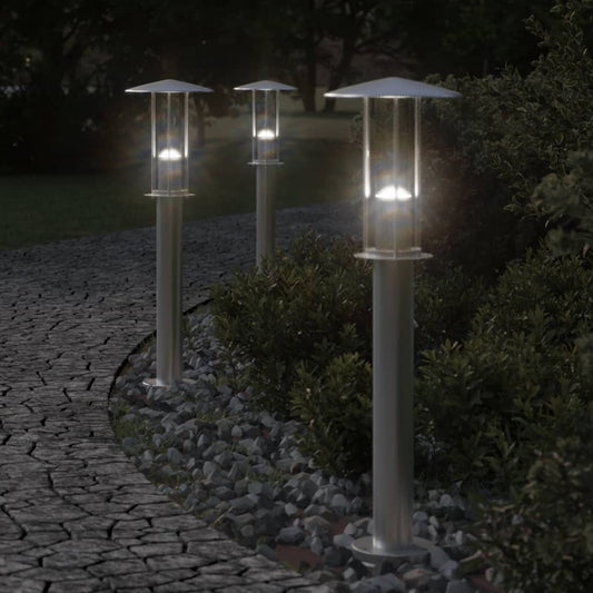 Outdoor Floor Lamp Silver 60 cm Stainless Steel