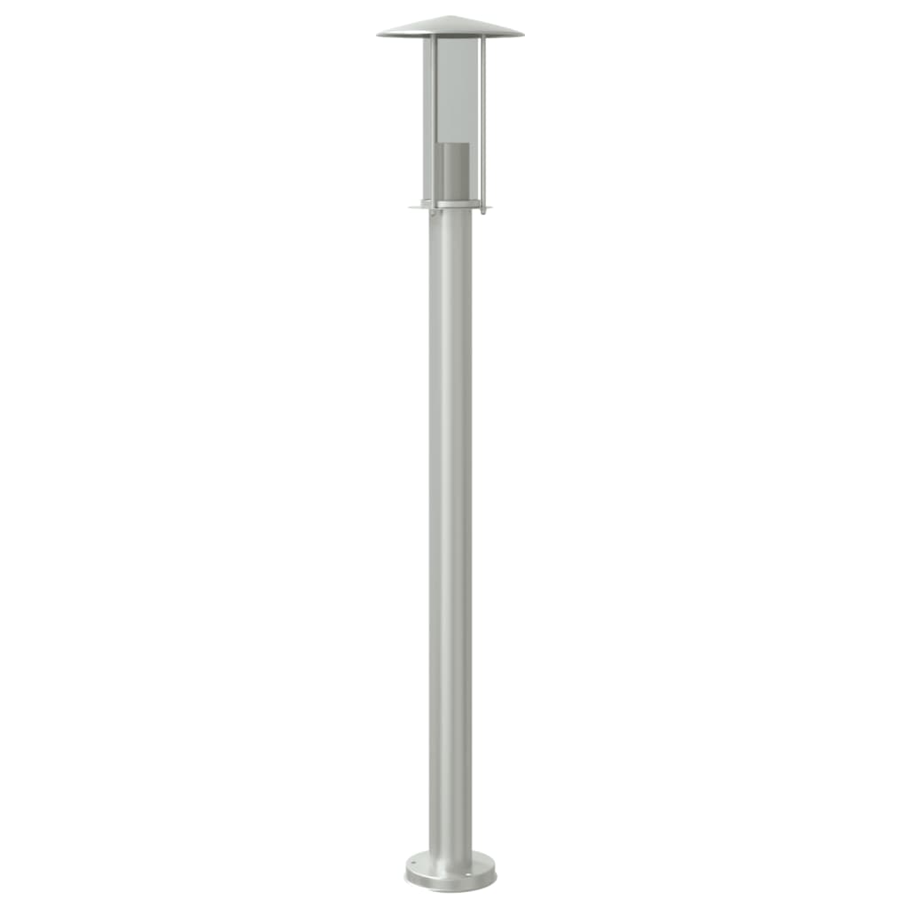 Outdoor Floor Lamp Silver 100 cm Stainless Steel