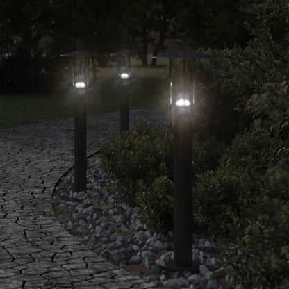 Outdoor Floor Lamps 3pcs Black 60 cm Stainless Steel