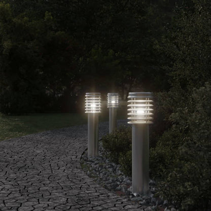 Outdoor Floor Lamp Silver 60 cm Stainless Steel