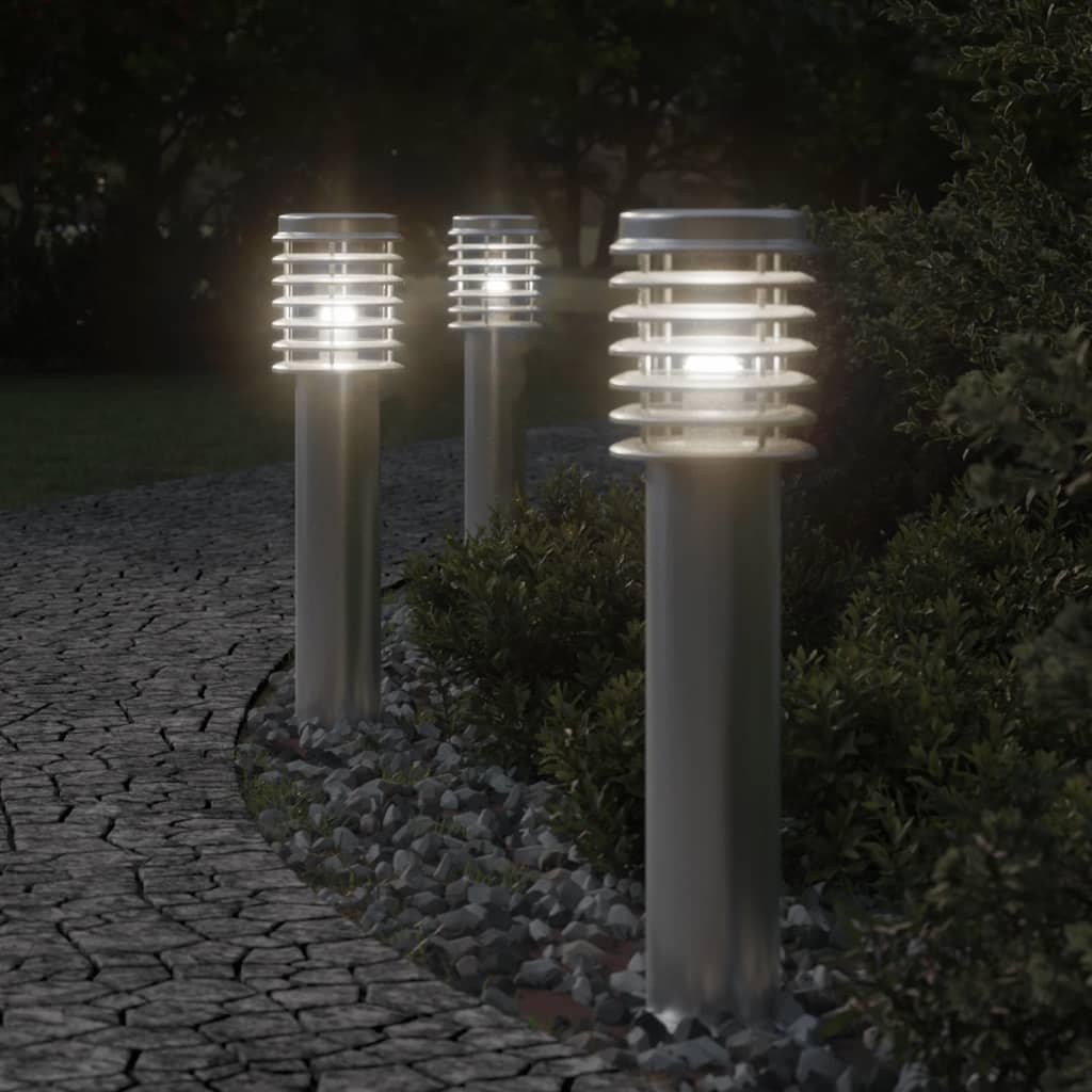 Outdoor Floor Lamp Silver 60 cm Stainless Steel