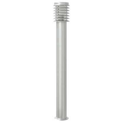 Outdoor Floor Lamp Silver 110cm Stainless Steel