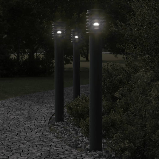 Outdoor Floor Lamp Black 110cm Stainless Steel