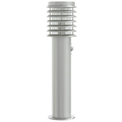 Outdoor Floor Lamp with Sensor Silver 60 cm Stainless Steel