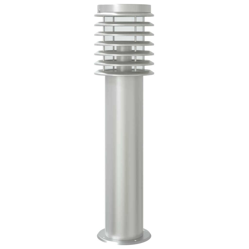 Outdoor Floor Lamp with Sensor Silver 60 cm Stainless Steel