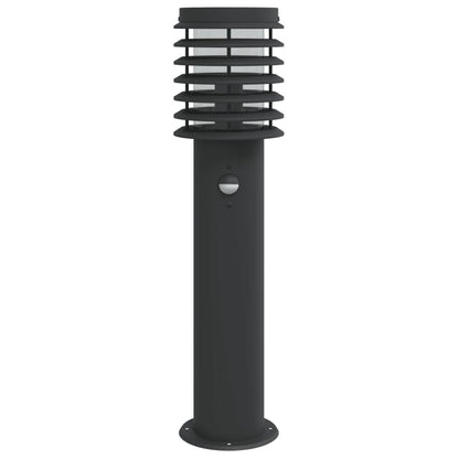 Outdoor Floor Lamps with Sensors 3pcs Black 60 cm Stainless Steel