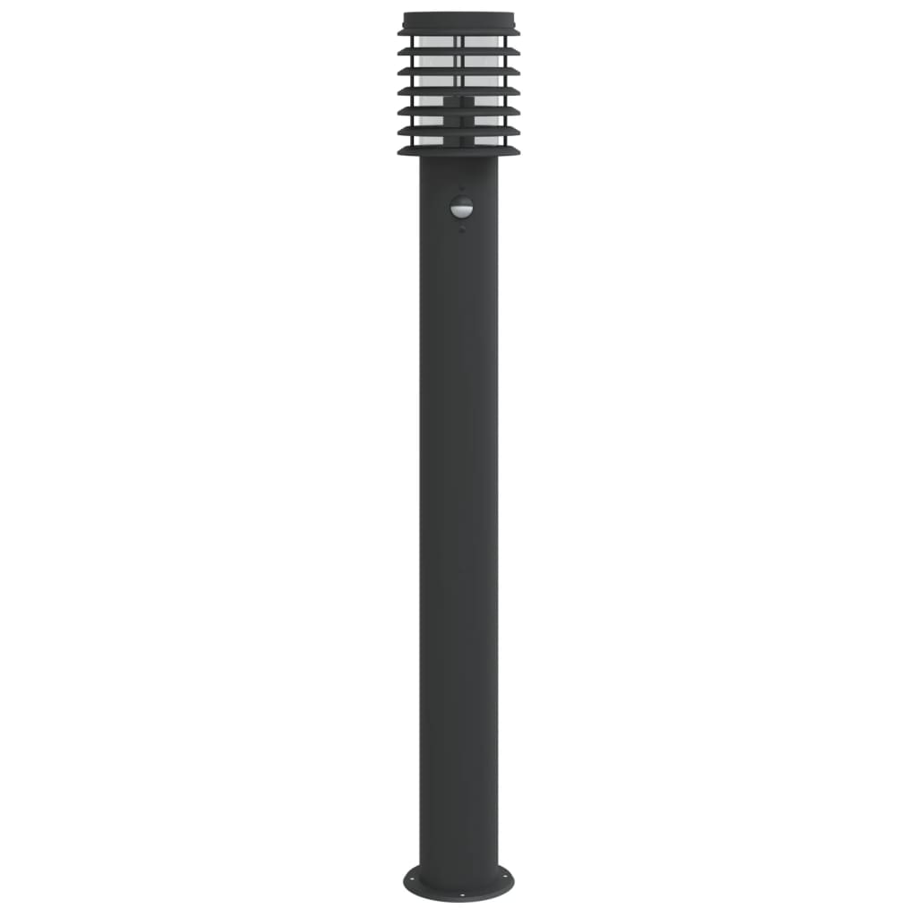 Outdoor Floor Lamp with Sensor Black 110cm Stainless Steel