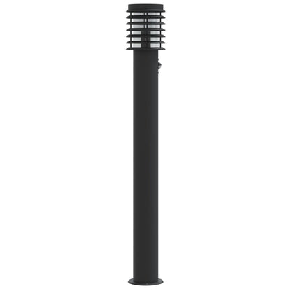 Outdoor Floor Lamp with Sensor Black 110cm Stainless Steel