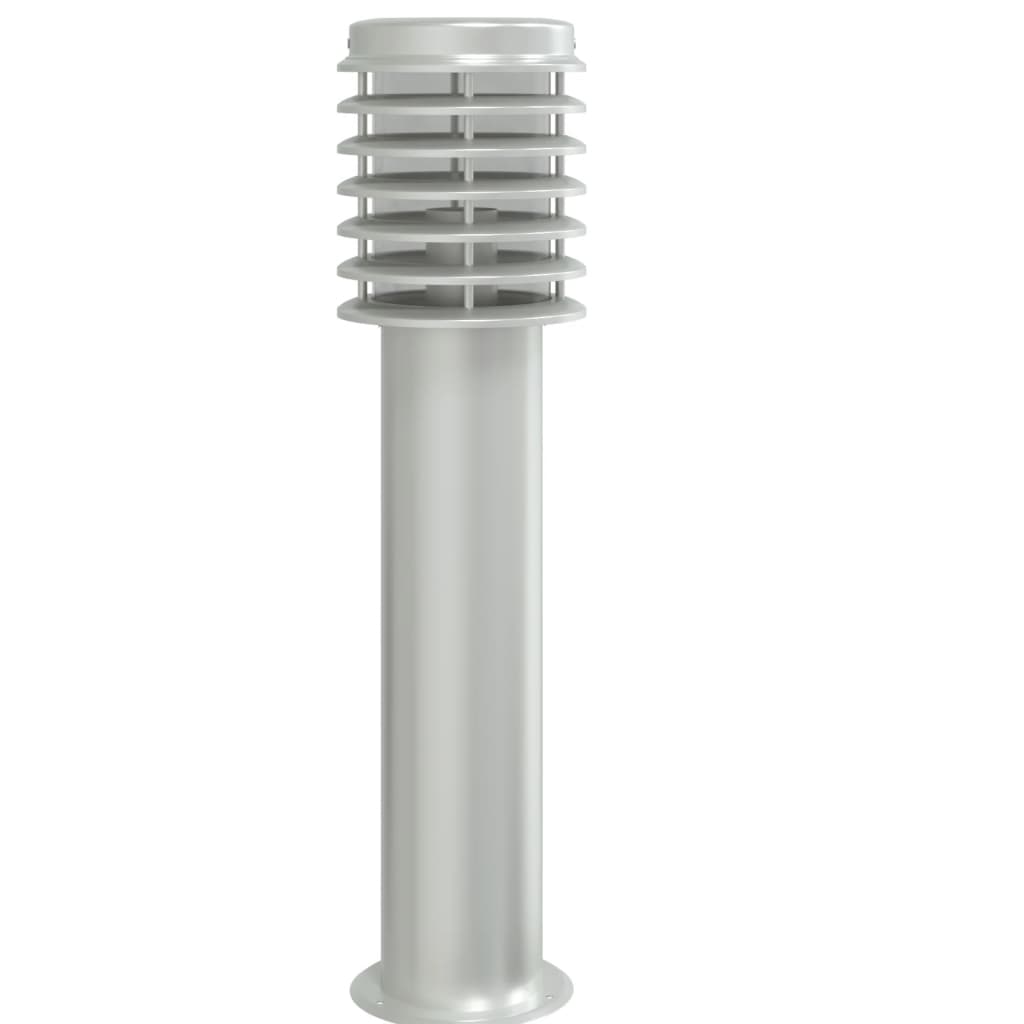 Outdoor Floor Lamp with Outlet Silver 60 cm Stainless Steel