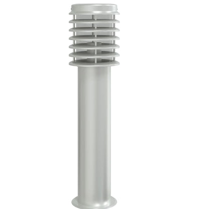 Outdoor Floor Lamp with Outlet Silver 60 cm Stainless Steel