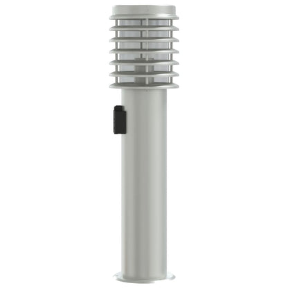 Outdoor Floor Lamp with Outlet Silver 60 cm Stainless Steel