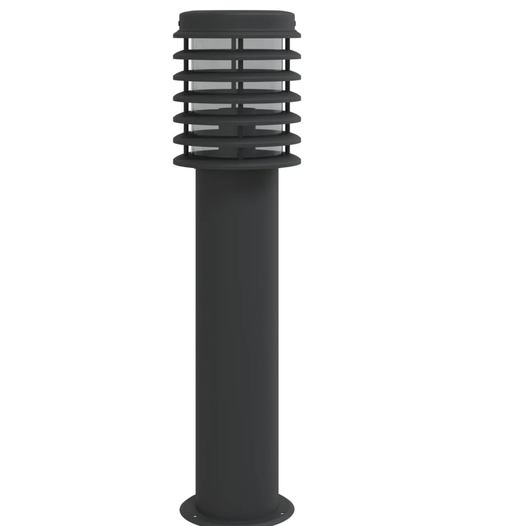 Outdoor Floor Lamp with Outlet Black 60 cm Stainless Steel