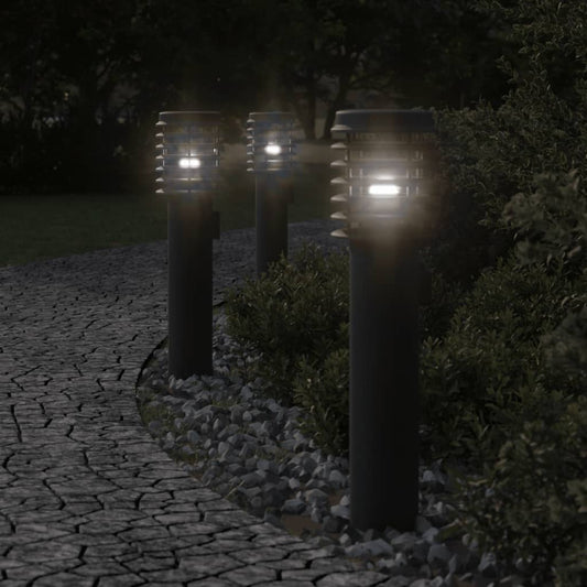 Outdoor Floor Lamp with Outlet Black 60 cm Stainless Steel