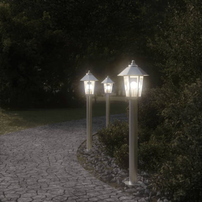 Outdoor Floor Lamp Silver 80 cm Stainless Steel