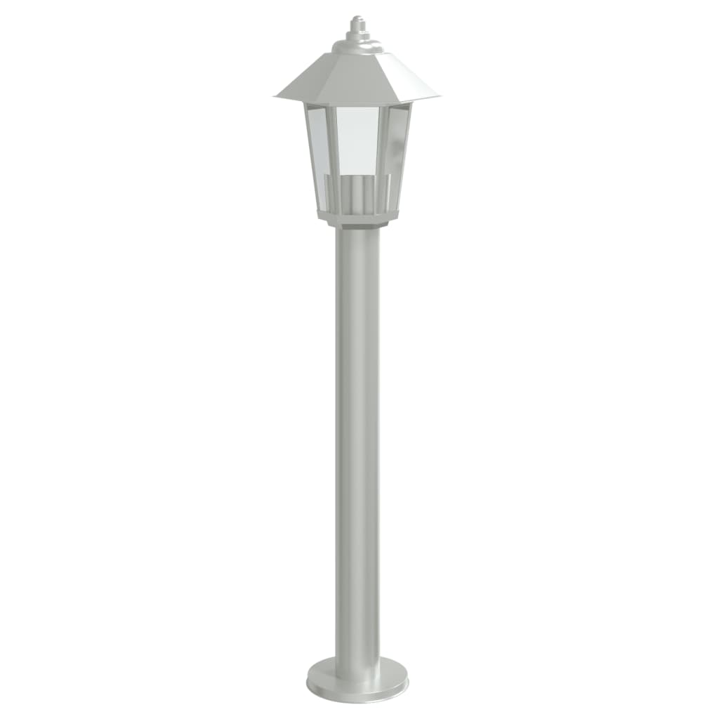 Outdoor Floor Lamps 3pcs Silver 80 cm Stainless Steel