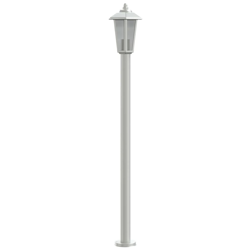 Outdoor Floor Lamp Silver 120 cm Stainless Steel