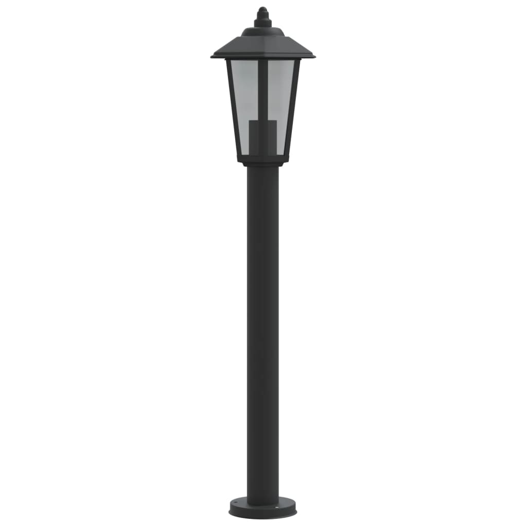 Outdoor Floor Lamps 3pcs Black 80 cm Stainless Steel