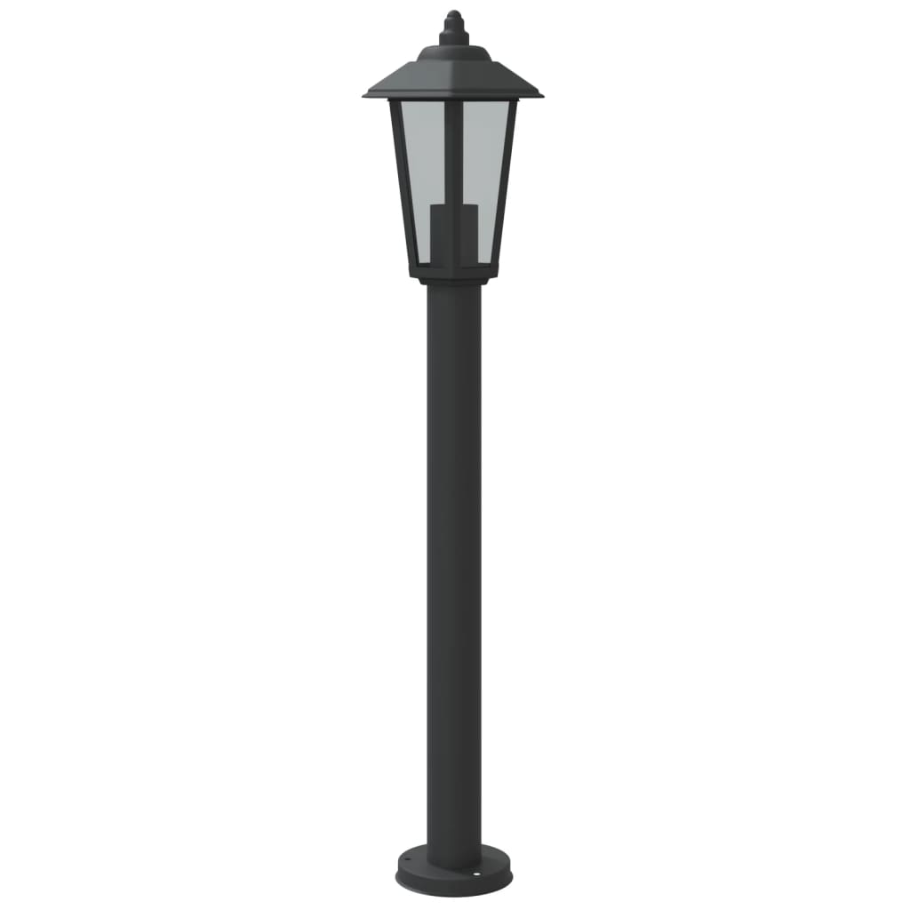 Outdoor Floor Lamps 3pcs Black 80 cm Stainless Steel