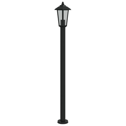 Outdoor Floor Lamp Black 120 cm Stainless Steel